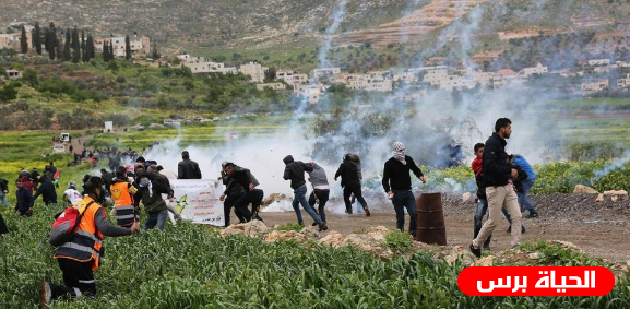 مواجهات مع الإحتلال في قرية المغير